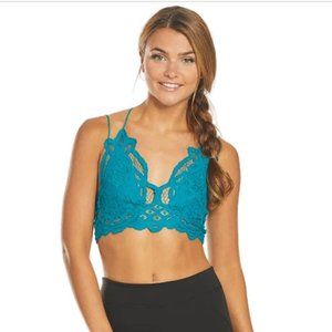 Free People Adella Lace Bralette Teal Size XS